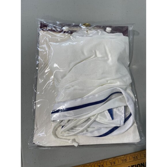 Dreamgirl Head Nurse Costume 1X/2X White Blue Zipper Dress Halloween Outfit NEW - Picture 3 of 6